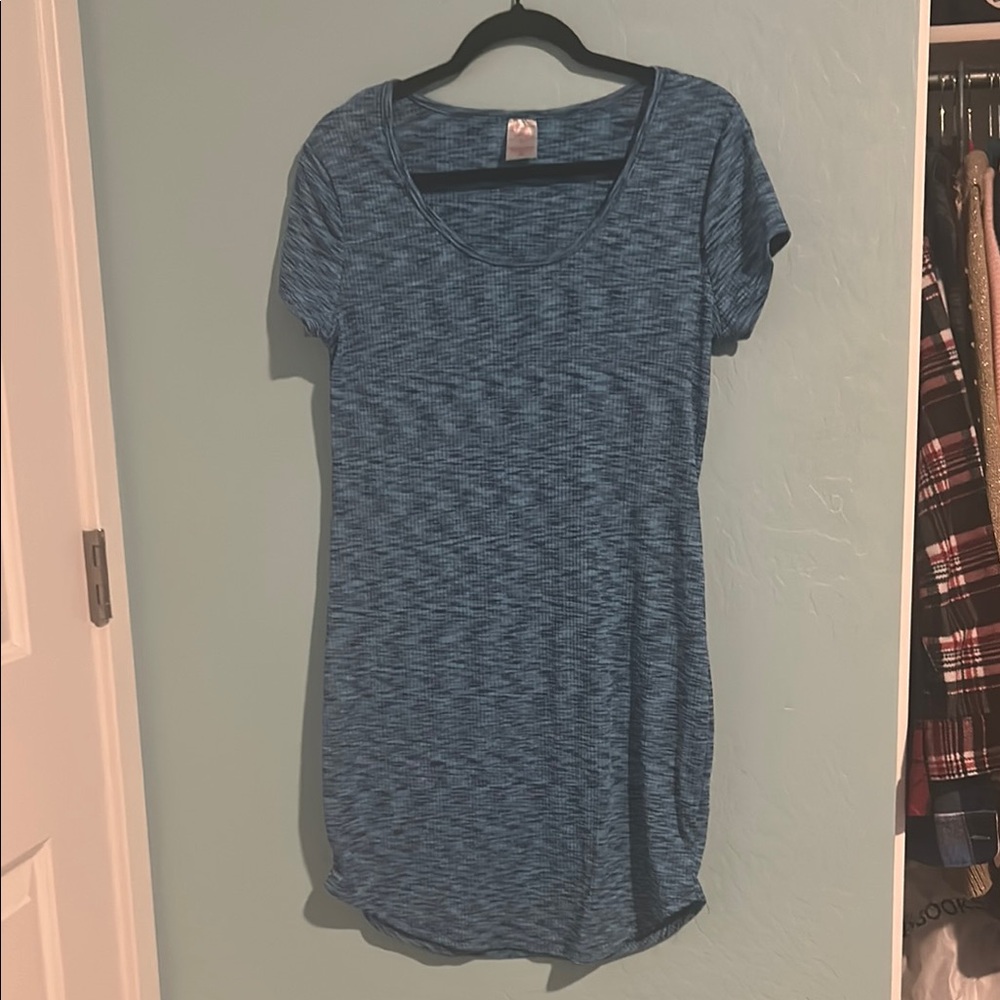 No Boundaries Blue Patterned Midi Dress